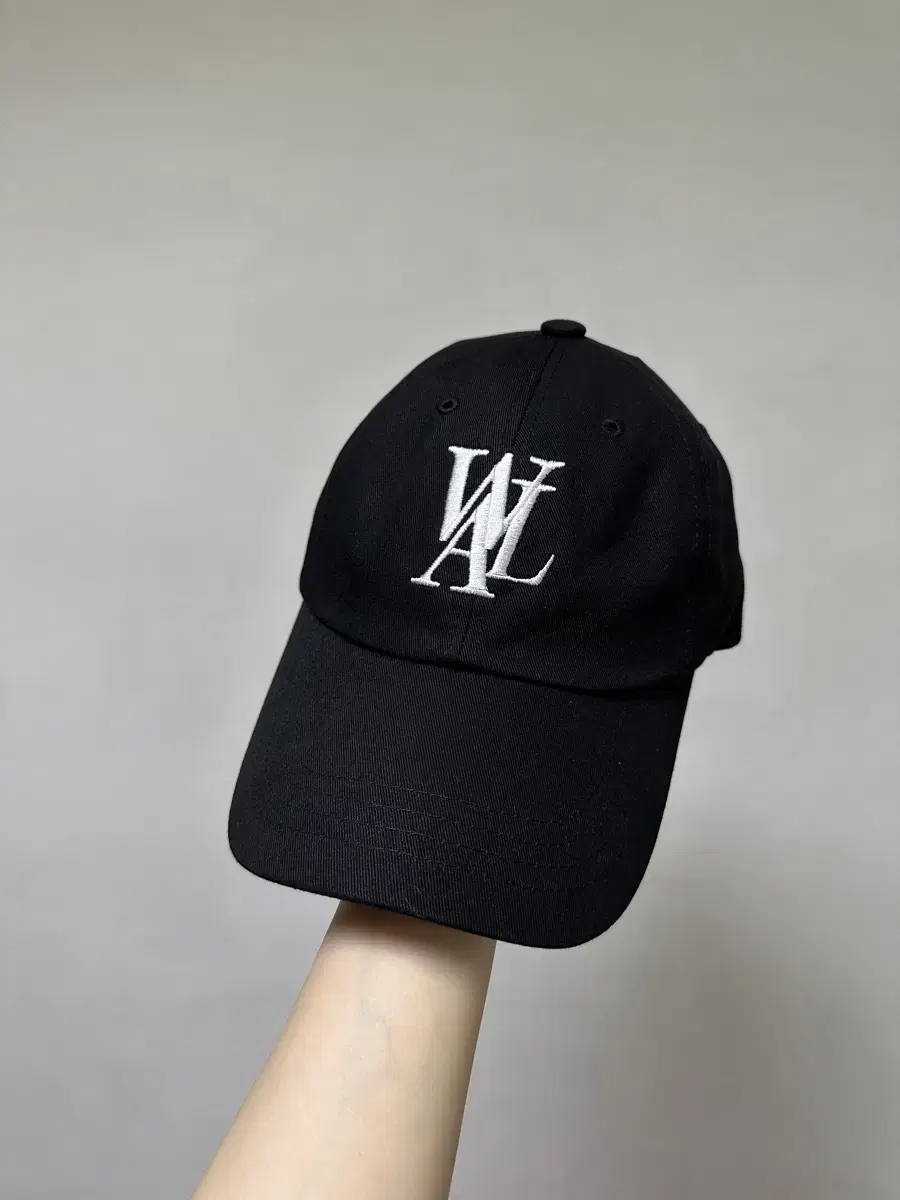 우알롱 볼캡 Signature Logo ball cap - BLACK